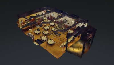 49th State Brewing Theatre Room – Wedding Setup 3D Model