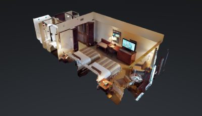 Alyeska Resort – Deluxe Room Double Bed 3D Model