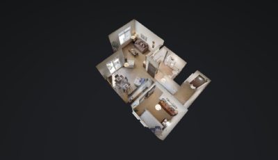 Aspen Creek Senior Living – 1 BR Corner Balcony Suite 3D Model